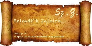Szlovák Zelmira névjegykártya